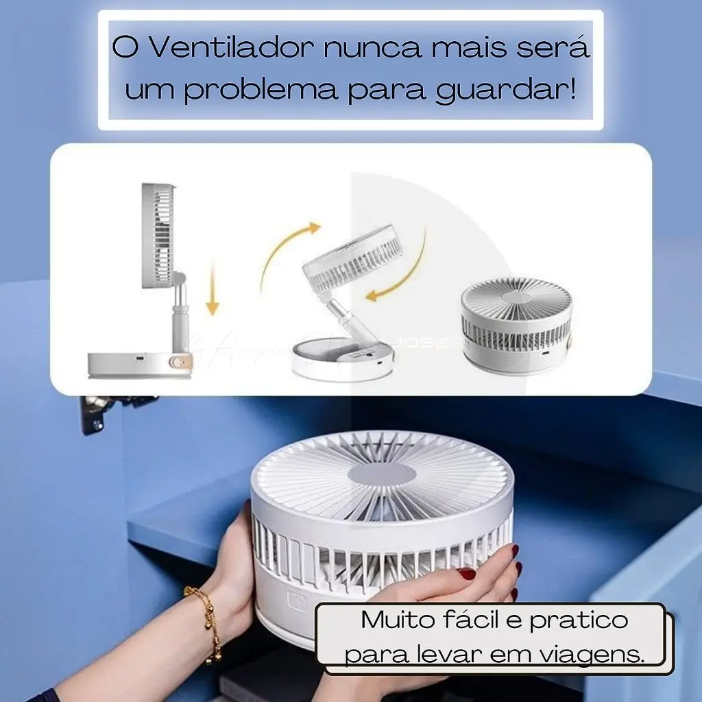 Silenciador portátil Ventilador Com Banco De Potência, Ventilador Externo Ventilador, Ventilador De Altura