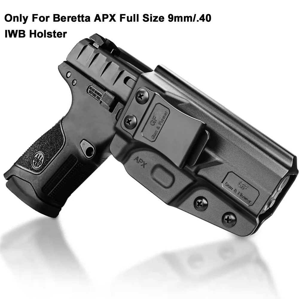 Only Fit Beretta APX Full Size 9mm/.40,Polymer IWB Holster,Compatible Scopes,Clicking Sound,Inside Waistband Conceded,Right Hand