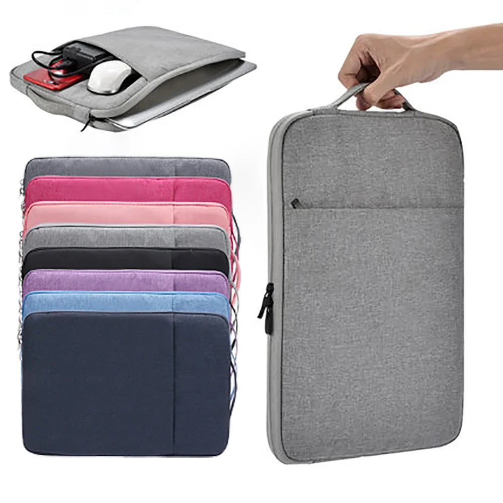 Bolsa jeans para laptop com bexiga interna, bolsa para Macbook Pro Air M1, Lenovo, Dell, HP, Huawei,