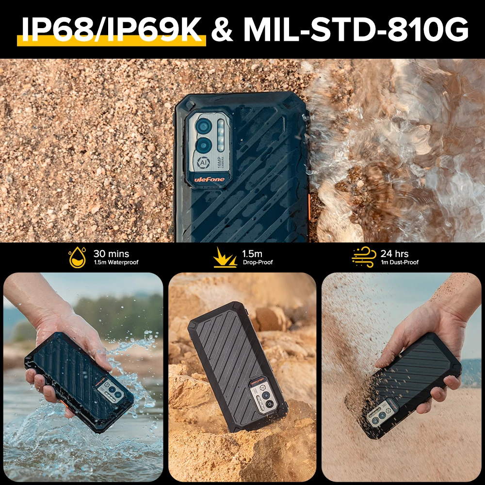 Ulefone-Power Armor X11 Pro Rugged Phone, 8150 mAh, 128GB Max. Expansion, Waterproof Smartphone, NFC, 2.4G/5G WiFi Mobile Phones