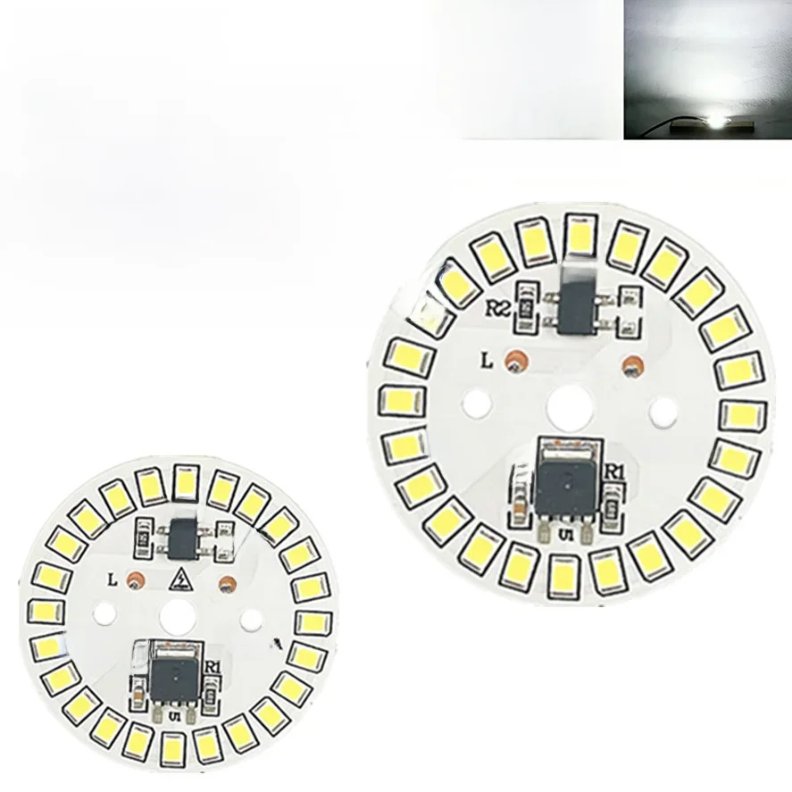 PwwQmm 10 pcs/lot puce LED 15 W 12 W 9 W 7 W 5 W 3 W pas besoin de pilote AC 220 V-240 V SMD 2835 perles de lampe rondes blanc chaud froid pour ampoule