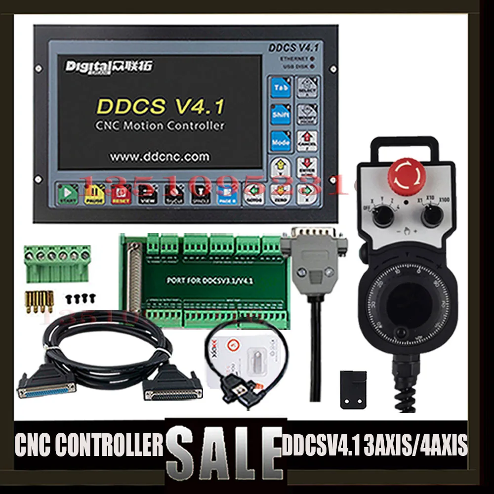Imagem -02 - Recente Ddcs V4.1 Cnc Sistema de Controle de Movimento 3-axis 4-axis Máquina de Gravura Controlador 500k Apoio de Pulso Servo Eixo o Mais