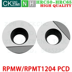 RPMW1204 PCD RPMT1204 PCD Diamond Inserts Milling Inserts Tools CNC Metal Lathe Indexable Tools RPMW RPMT 12 for Copper Aluminum