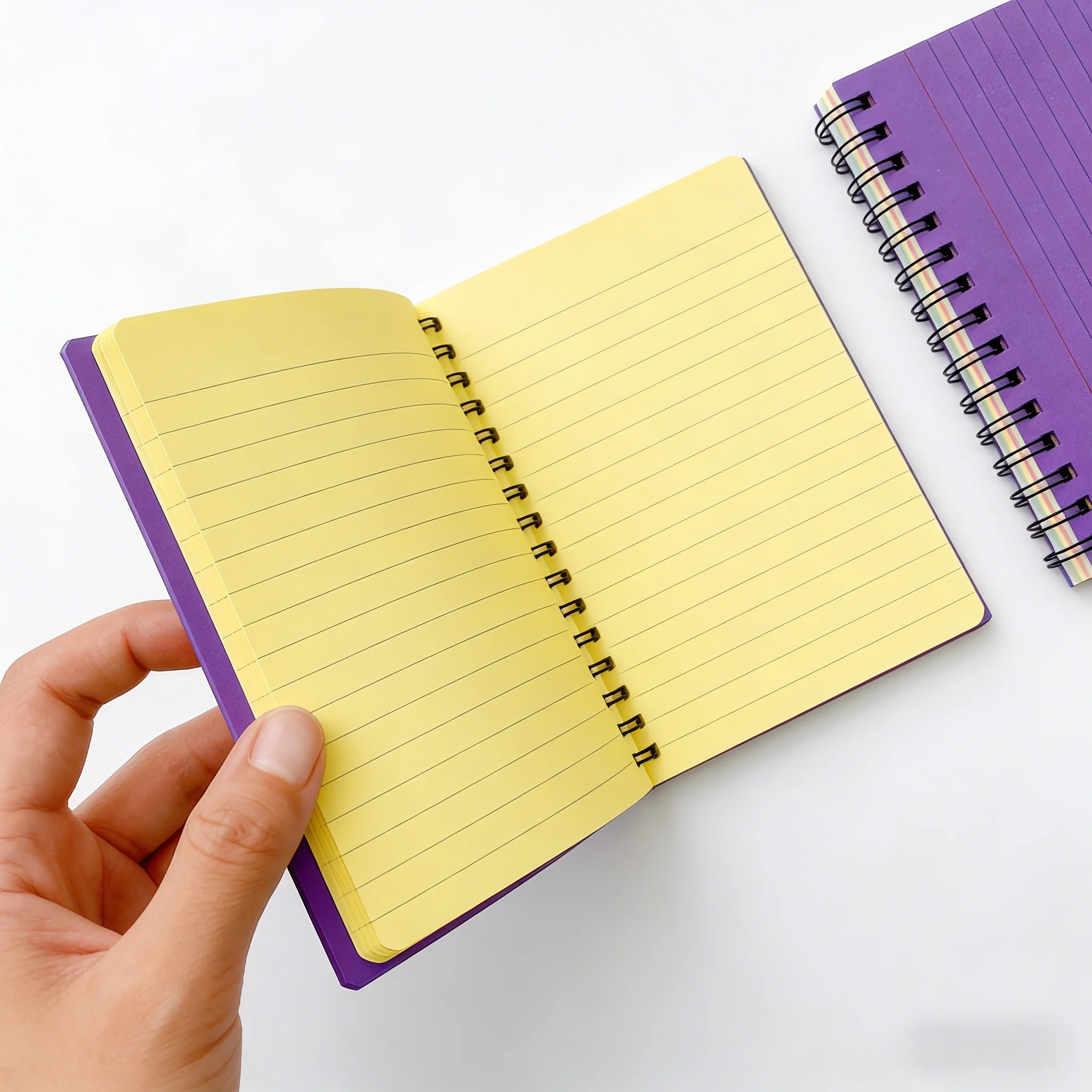

Tear-Off Colorful Coil Notebook: Lined Portable Notepad for Creative Notes, Office Memo and Planning