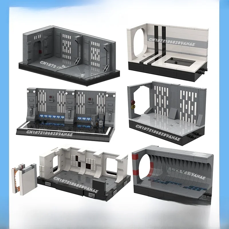 Blocs de construction MOC, série de films spatiaux, scène de couloir impérial, modèle à assembler soi-même, Collection de briques, jouets d'exposition, cadeaux créatifs