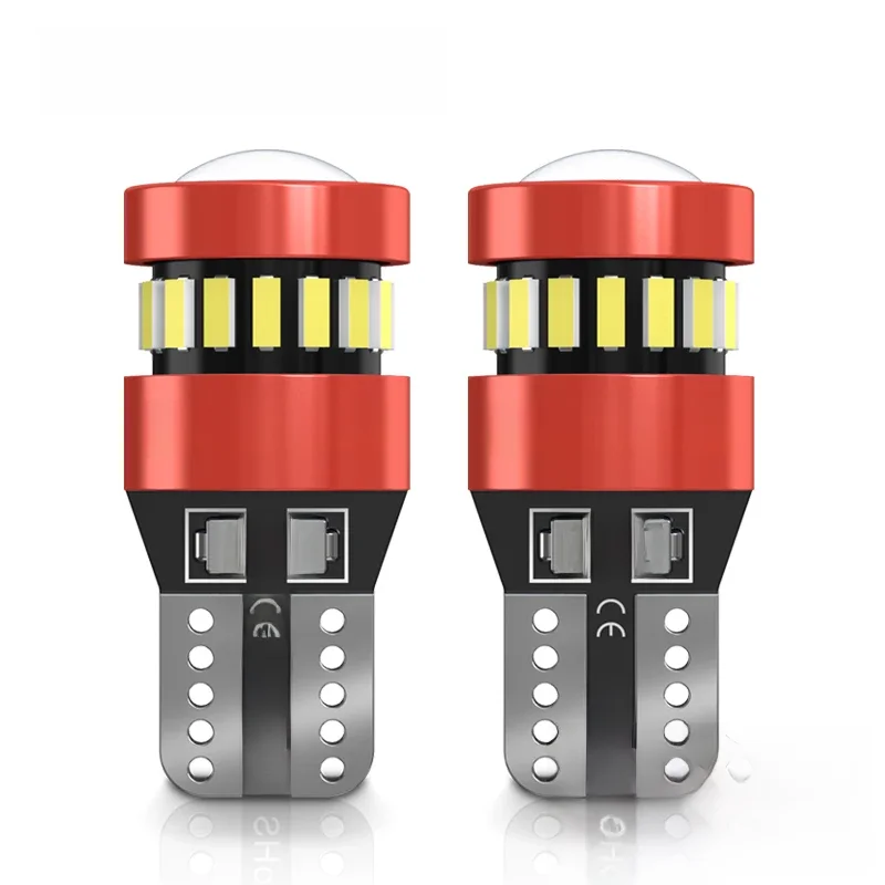2 ampoules Flash stroboscopiques W5W T10 LED Canbus, cale de stationnement pour voiture, lumières de dégagement, blanc, rouge, jaune, bleu glace, lentille sans erreur, 12V