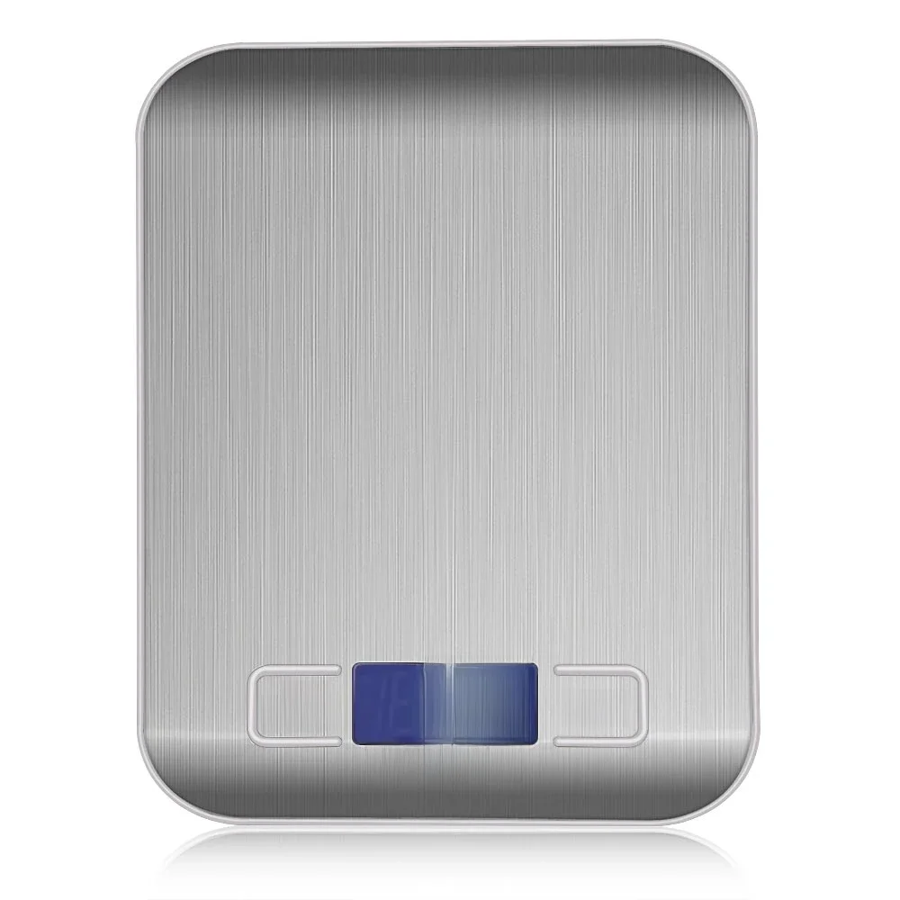 Balança de café eletrônica portátil, superfície de aço inoxidável, LCD retroiluminado, cozinha Food