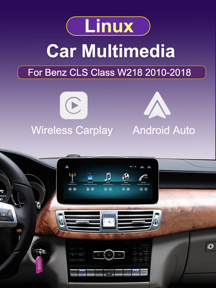 AUTOTOP 10,25 "Linux Touchscreen Auto Radio Für Mercedes Benz CLS W218 2010-2018 Drahtlose Carplay Android Auto airplay Mirroring – Detail 1
