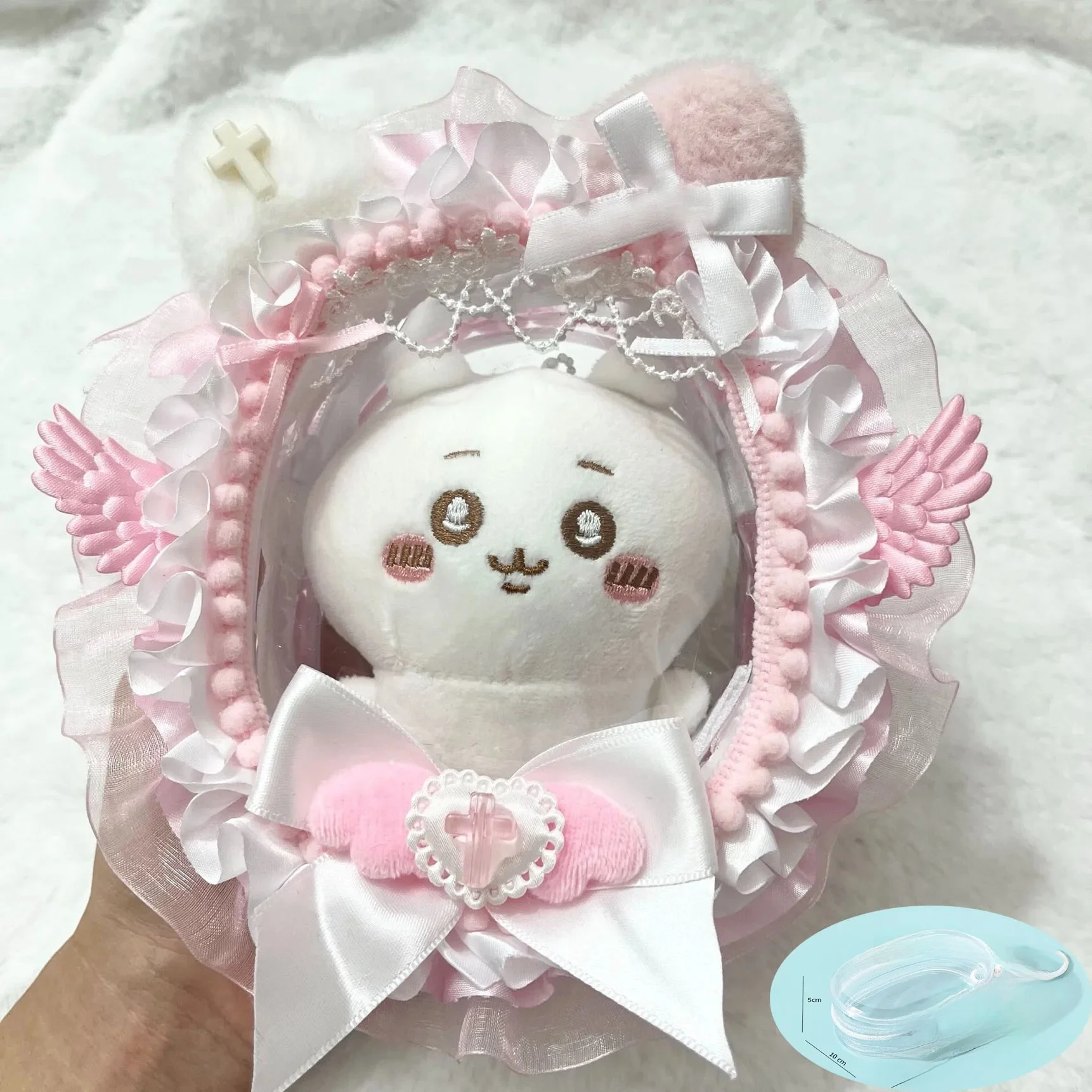 10 cm Torba na lalki z brelokiem do kluczy Ręcznie robiona koronkowa dekoracja PVC Ślepe pudełko do przechowywania Prezent dla lalek z kreskówek Anime — zdjęcie produktu 7