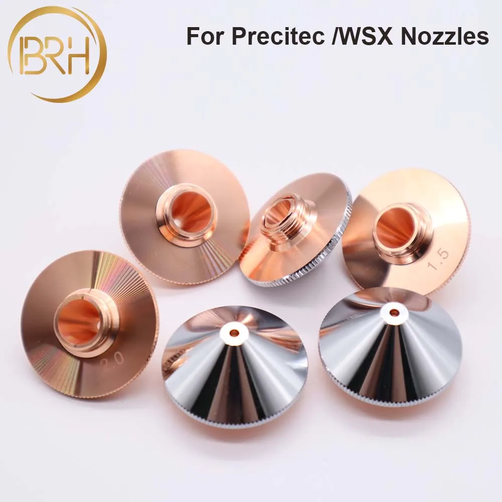 BRH Laser Nozzle For Precitec WSX Single Double Layer Dia.28mm Caliber 0.8-5.0mm P0591-571-0001 Fiber Laser Cutting Head