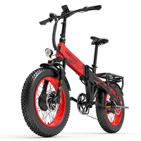 Lankeleisi X2000 Max 20 Inch Dual Motor Electric Foldable Snow Bike 48V20Ah Lithium Battery 2000W Motor Hydraulic Brake