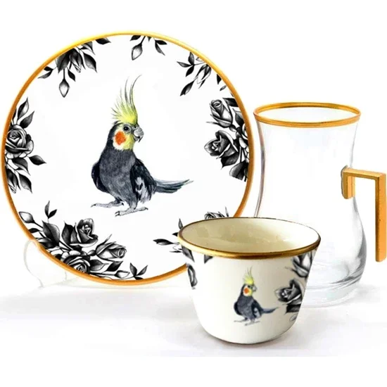 

Toygar Drop Handle Efe Tea Set 6+6 Sultan