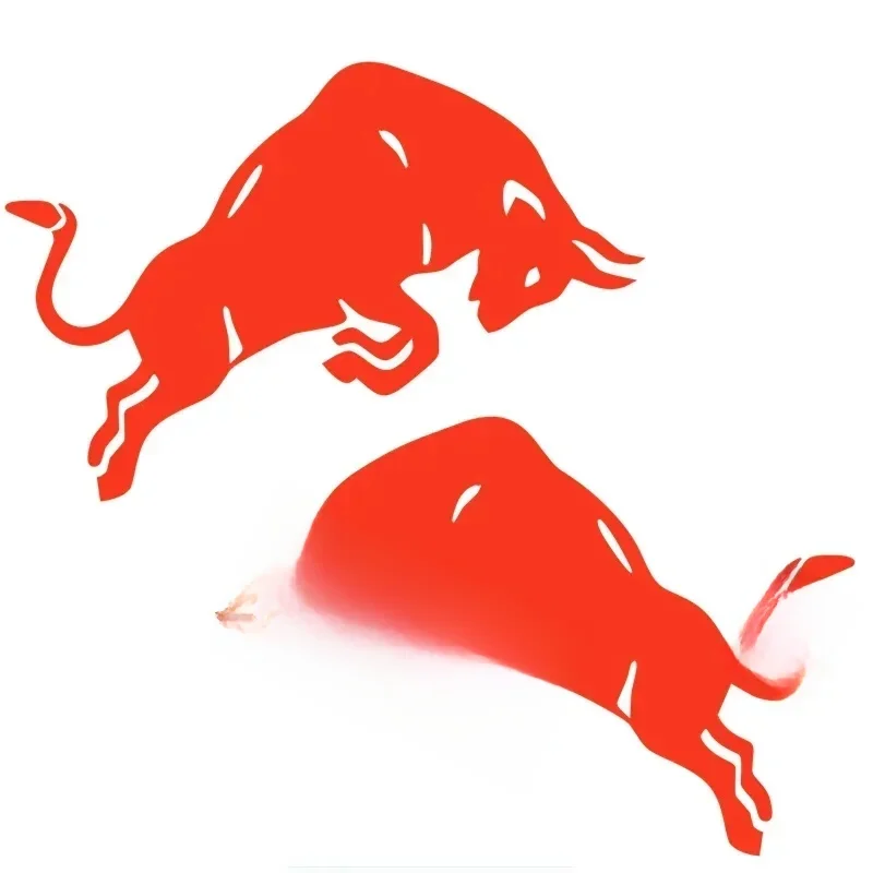 Autocollant de voiture Red Jumping Bull, décalcomanies en PVC, accessoires auto de moto, coulée d'autocollants, 18cm * 11.5cm