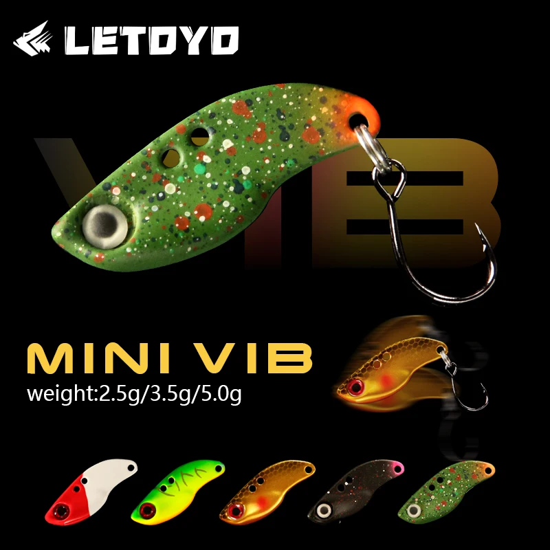 LETOYO 2.5-5g UV VIB Lure Sinking Micro Vibrator Artificial VIB Hard Bait Mini Vibration Fishing Lures For Trout Pesca