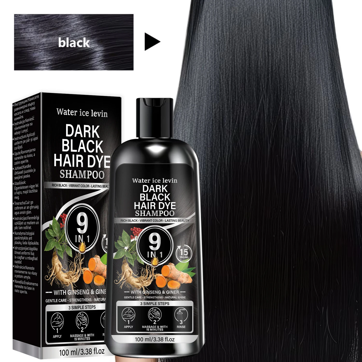 Shampo Pewarna Rambut Hitam Wa - Hair Spray Color ulasan dan harga