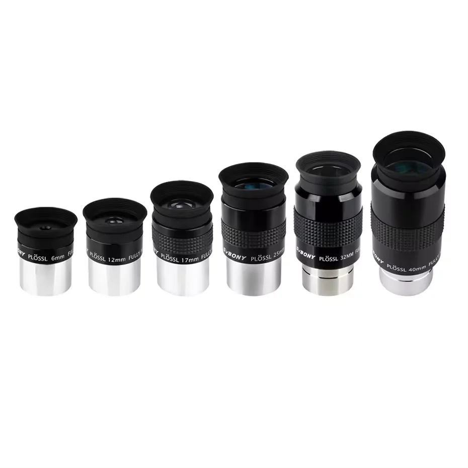 Ocular Svbony 1,25″ (PLOSSL) PL Ocular telescópico 6/12/17/25/32/40 mm Diseño de 4 elementos Campo de visión de 48 grados SV131