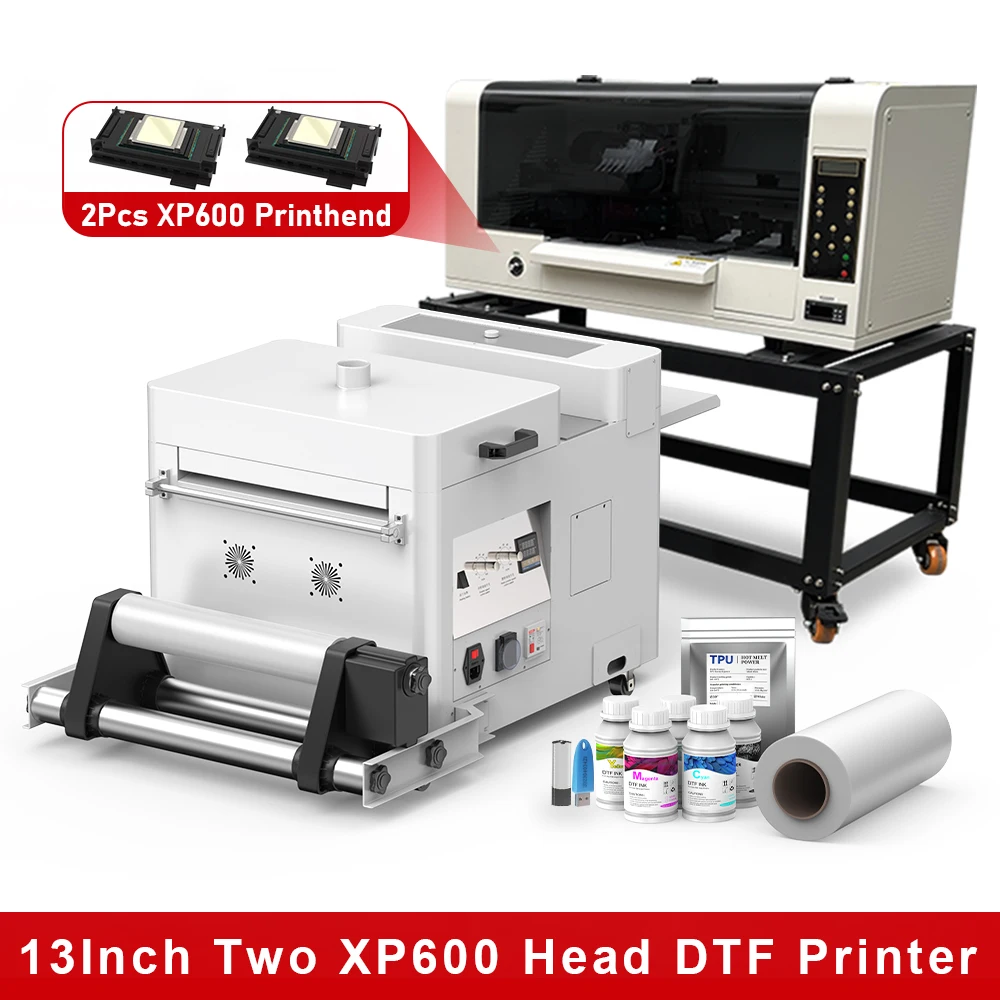 

A3 DTF Printer with Dual XP600 Printhead Direct to Film 13 Inch DTF Printing Machine with Shaker DTF Printer for Clothes T-shirt