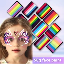 50g Rainbow Cake Body Art Face Painting Makeup Safe Non-Toxic Children's Teaching Role Play Halloween