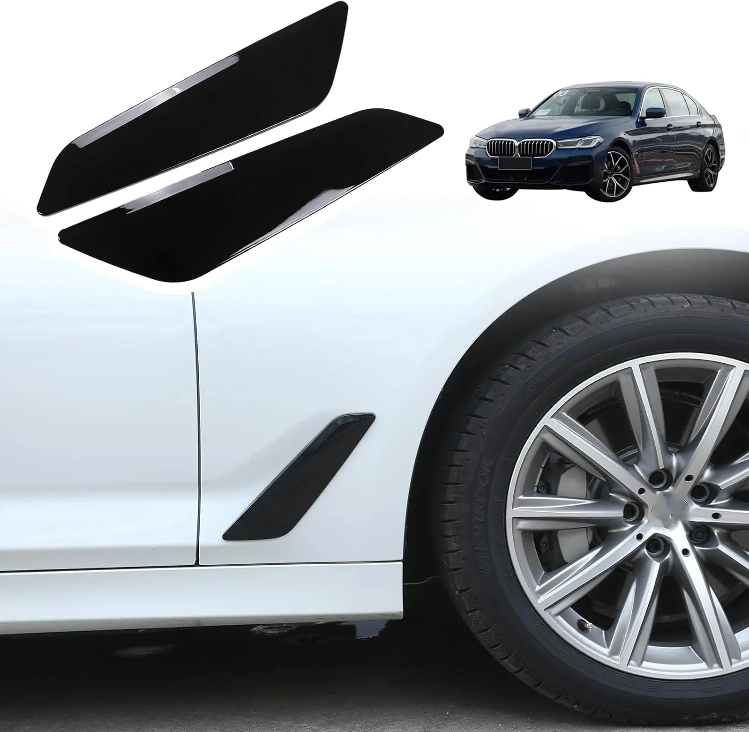 ألياف الكربون سيارة الجبهة الحاجز غطاء منفذ تنفيس الهواء لسيارات BMW G30 G31 G38 5 سلسلة 2017-2023 اكسسوارات التصميم