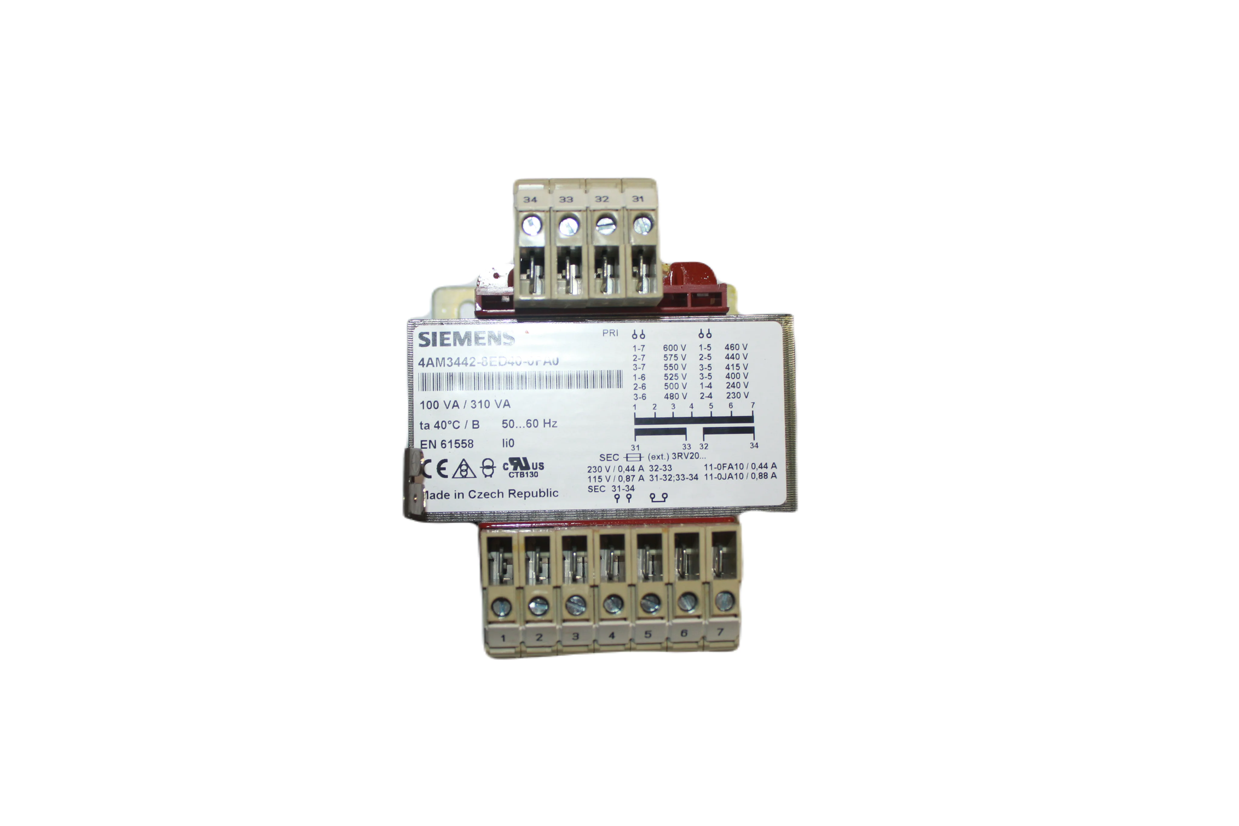 Siemens 4AM3442-8ED40-0FA0 Sitas 1-Phase Transformer | High-Efficiency Electrical Transformer