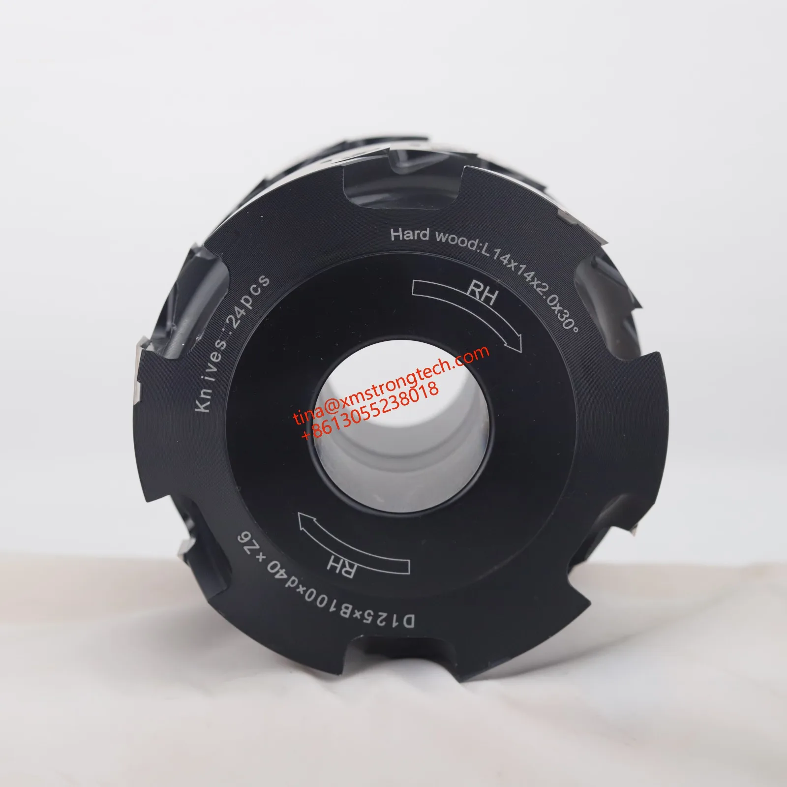 LIVTER 125mm corpo in alluminio coltelli con inserto in carburo di tungsteno testa di taglio a spirale