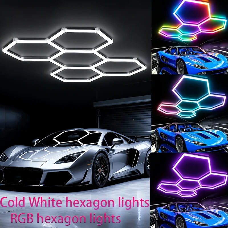 Luci LED Esagonali RGBIC da Soffitto, Luci a Nido d'Ape Fai-da-Te, Sincronizzazione Musicale, Controllo APP e Telecomando, Dimmerabili, Illuminazione d'Atmosfera Decorativa per Sala Giochi, Barbiere,