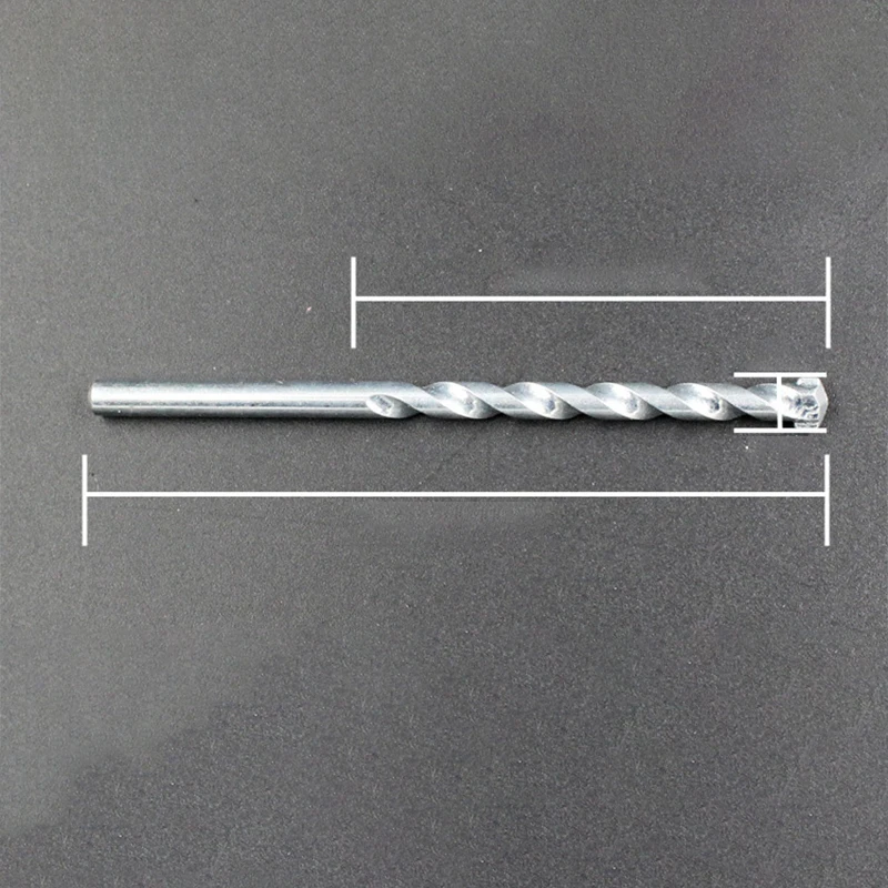 Set di punte da trapano da costruzione nichelate da 6 pezzi manico tondo In acciaio al carbonio con trapano a torsione da 3-8mm per aperture In cemento cemento ecc.