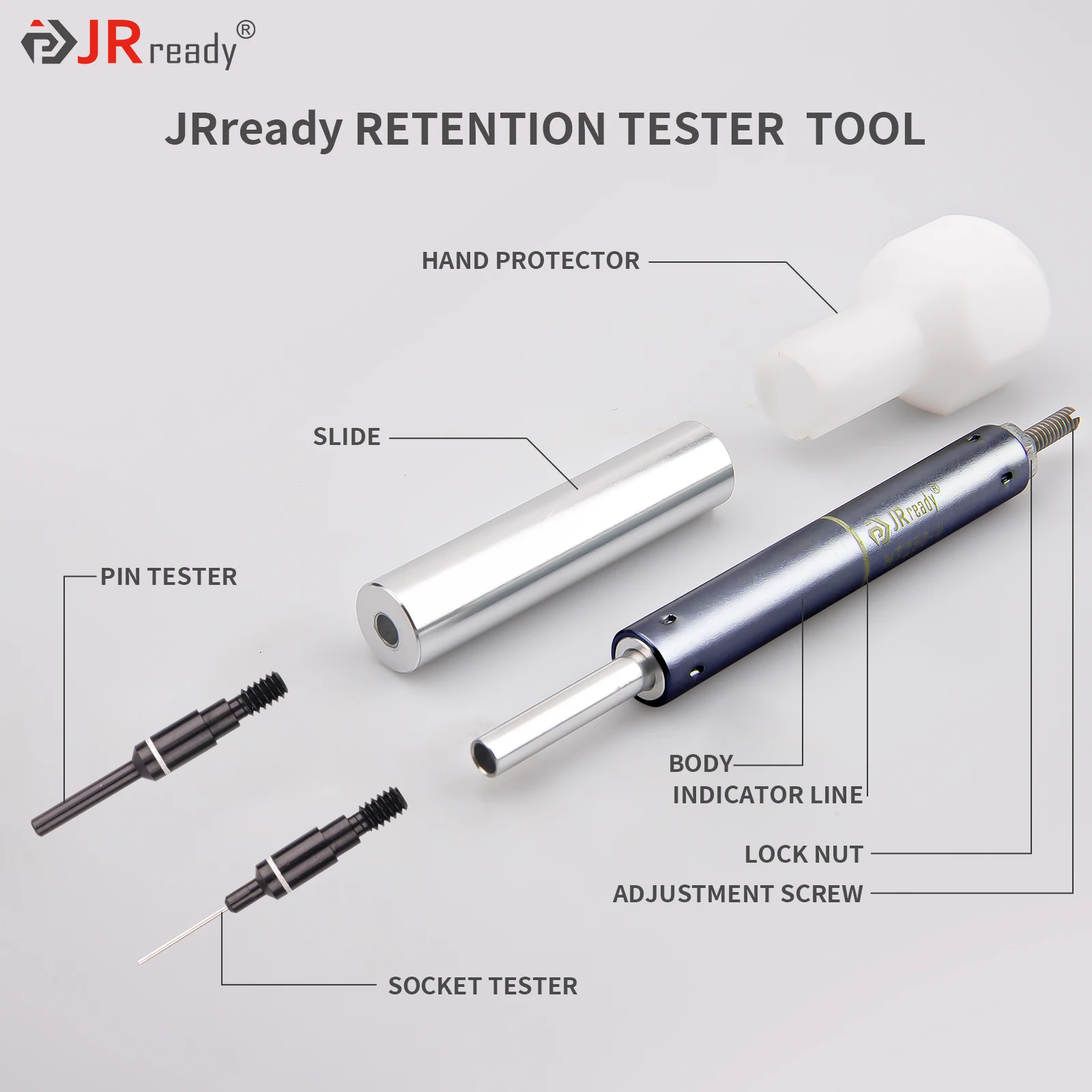 JRready HT250 Connector Inspection Tool,Removable Socket and Pin Tester Tip Adjustable Retention Test Tool in Connector/Terminal