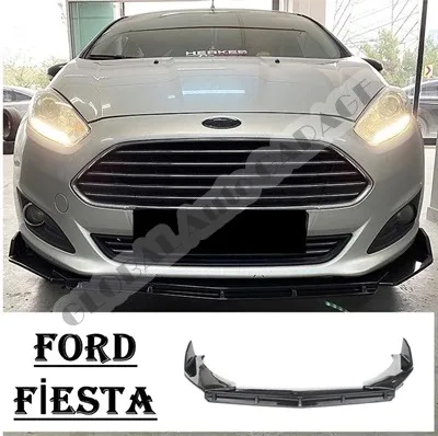 For Ford Fiesta  Front Bumper Attachment Lip 2005-2020 Piano Glossy Black Splitter Diffuser Universal Spoiler Bumper