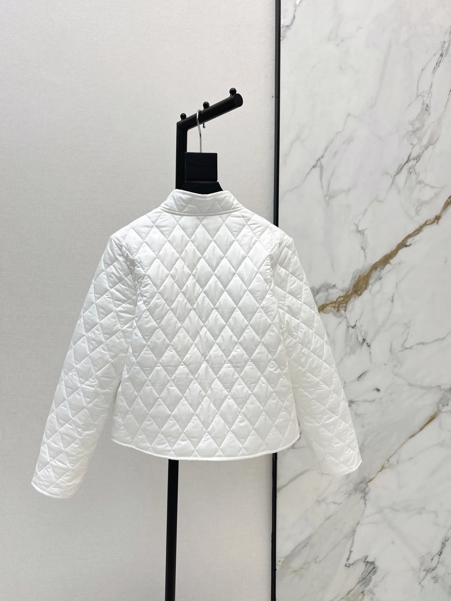 أحدث الخريف والشتاء ذات الحدود المتباينة وياقة واقفة صغيرة مع بطانة من القطن وسترة خفيفة الوزن #2