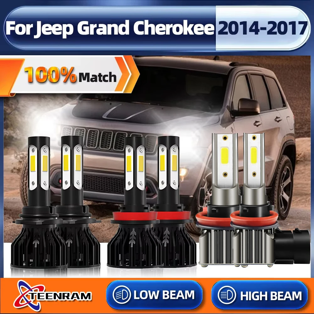

60000LM Led Car Headlights Canbus 360W H11 9005 HB3 LED Bulb Turbo Lamp 6000K 12V For Jeep Grand Cherokee 2014 2015 2016 2017