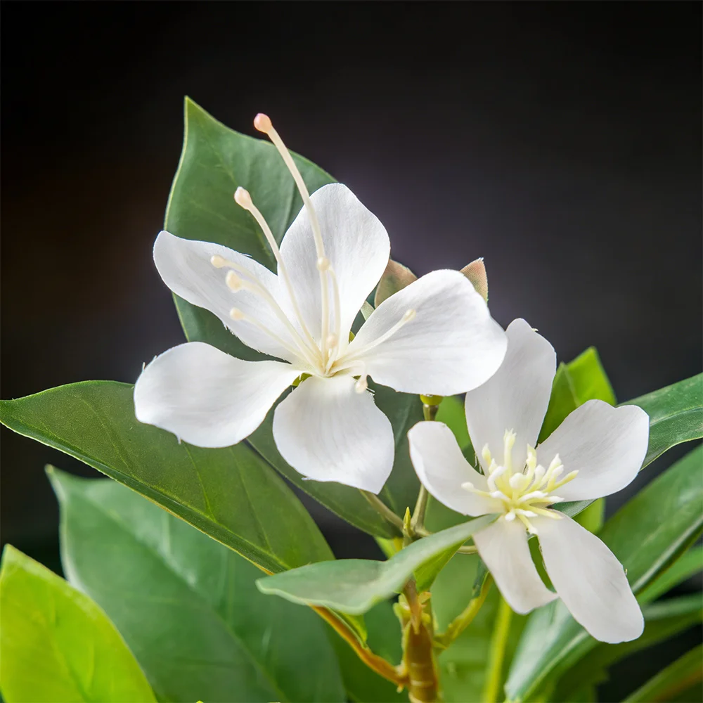 21-40 cm große künstliche Azaleenblüten, künstlicher Ficusbaum, künstliche Magnolienzweige, tropische Kunstbanyanblätter für die Dekoration von Zuhause und Büro – Detail 14