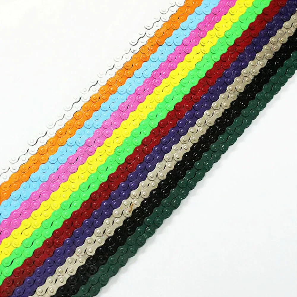 AliExpress Colorful Bicycle Chain 1 Speed 96L 1/2x1/8 Inch MTB Road Bike Fixed Gear Track Chains Single Speed