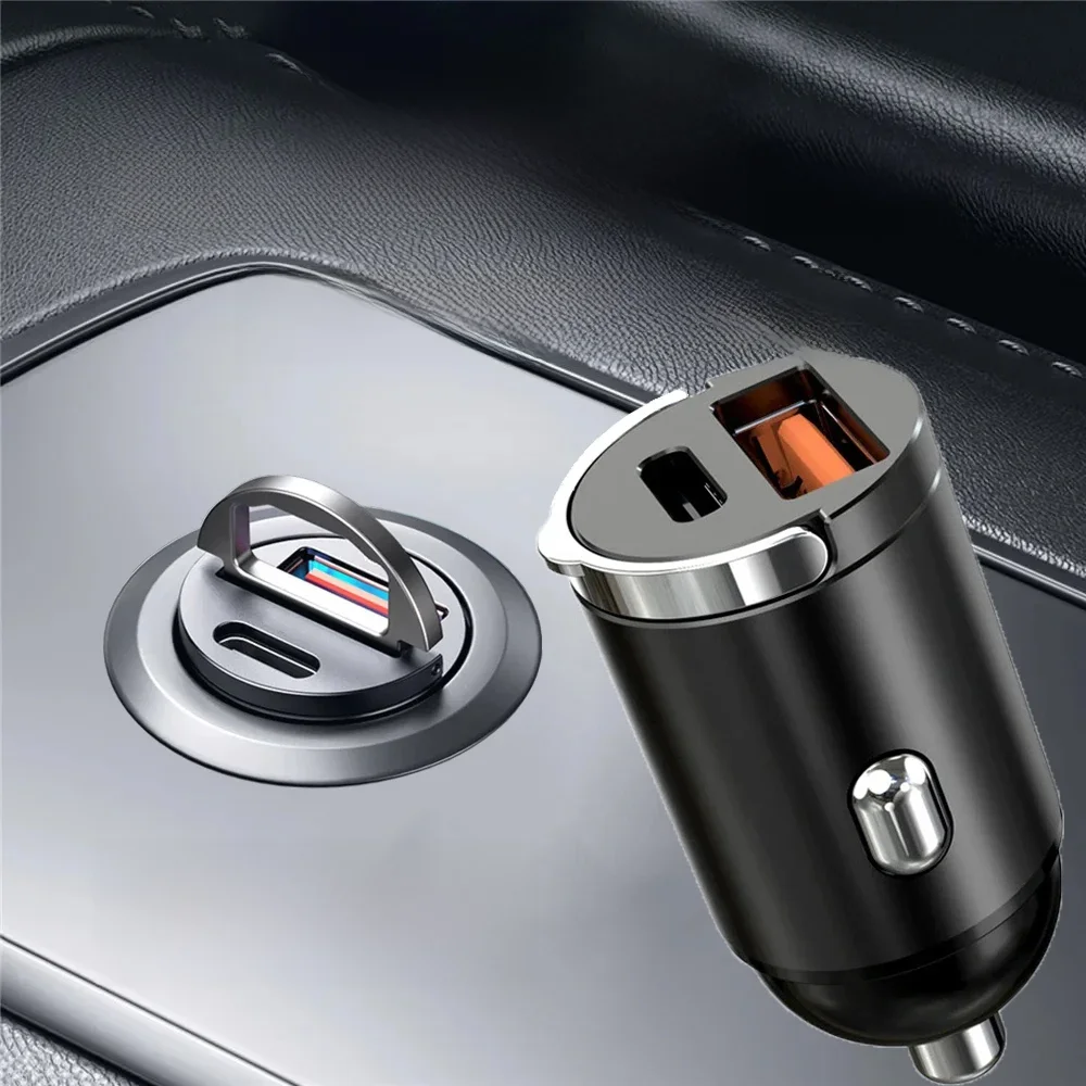 100W/200W Mini voiture USB/QC3.0 PD chargeur 12-24V charge rapide voiture USB Type C chargeur briquet pour Xiaomi Samsung Huawei iPhone