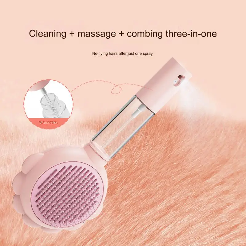 

Cat Steam Brush Steamy Dog Brush 3 in 1 Electric Spray Cat Hair Brushes for Massage Pet Grooming Comb Hair Removal Combs