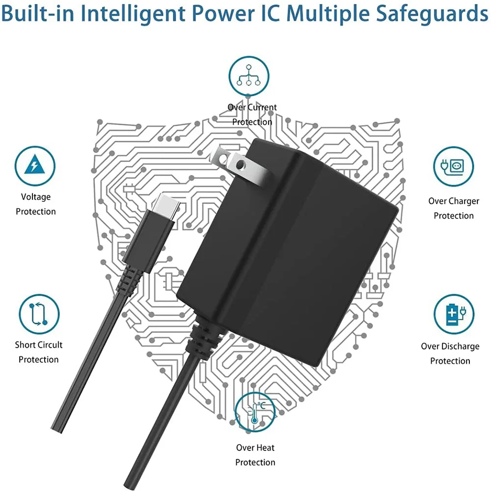 Настенное зарядное устройство с адаптером переменного тока, 15 в, а, комплект для быстрой зарядки, док-станция Nintendo Switch Lite OLED и контроллер Pro