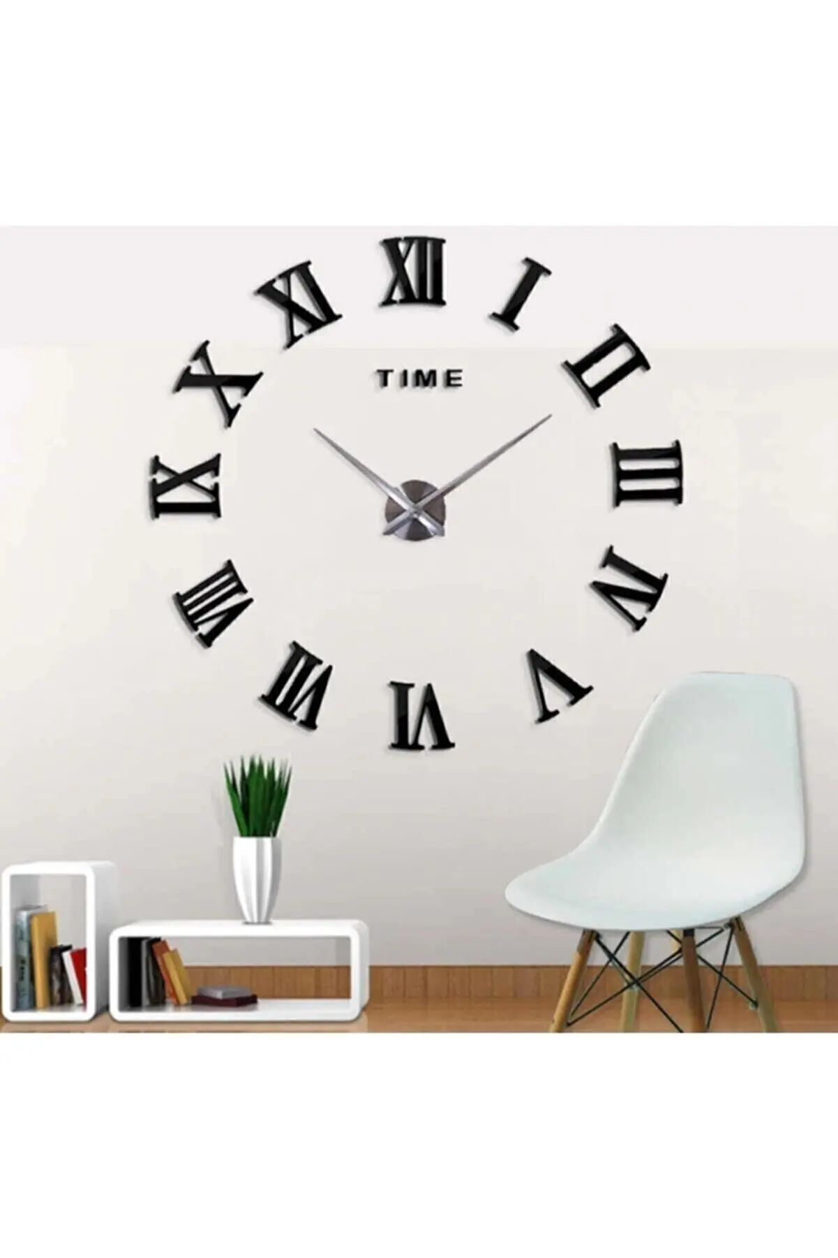 

Turkish 3D Large Roman Numeral Acrylic Mirror Wall Clock Sticker Fashion Quartz Clocks Watch Home Decoration Living Room Sticker