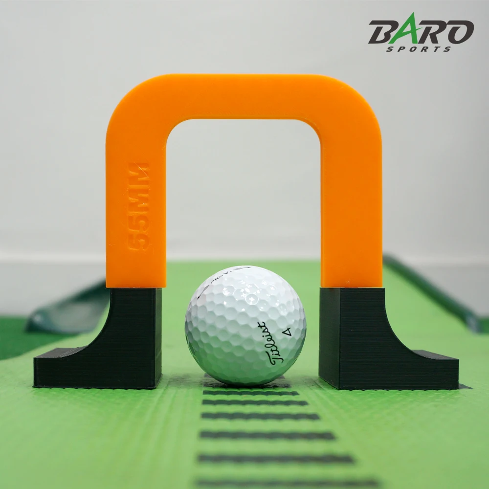 Pitting Gate golf putting practice field practice with a line of practice with a line of putter tools indoor screen golf course