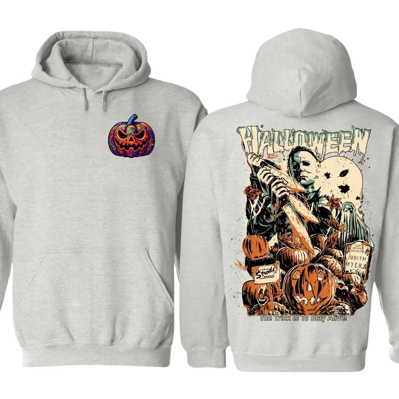 Sweat à capuche d'Halloween – Sweat à capuche tendance pour Halloween, t-shirt graphique unisexe pour hommes et femmes, cadeaux pour Halloween Ag26, Michael Myers effrayant
