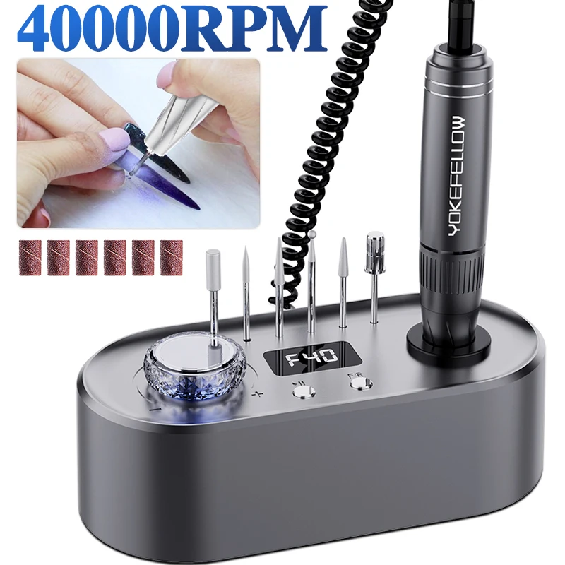 

40000RPM Electric Nail Drill Machine Milling Cutter Set For Acrylic Gel Polish Manicure Machine Nail Sander Nail Art Tools