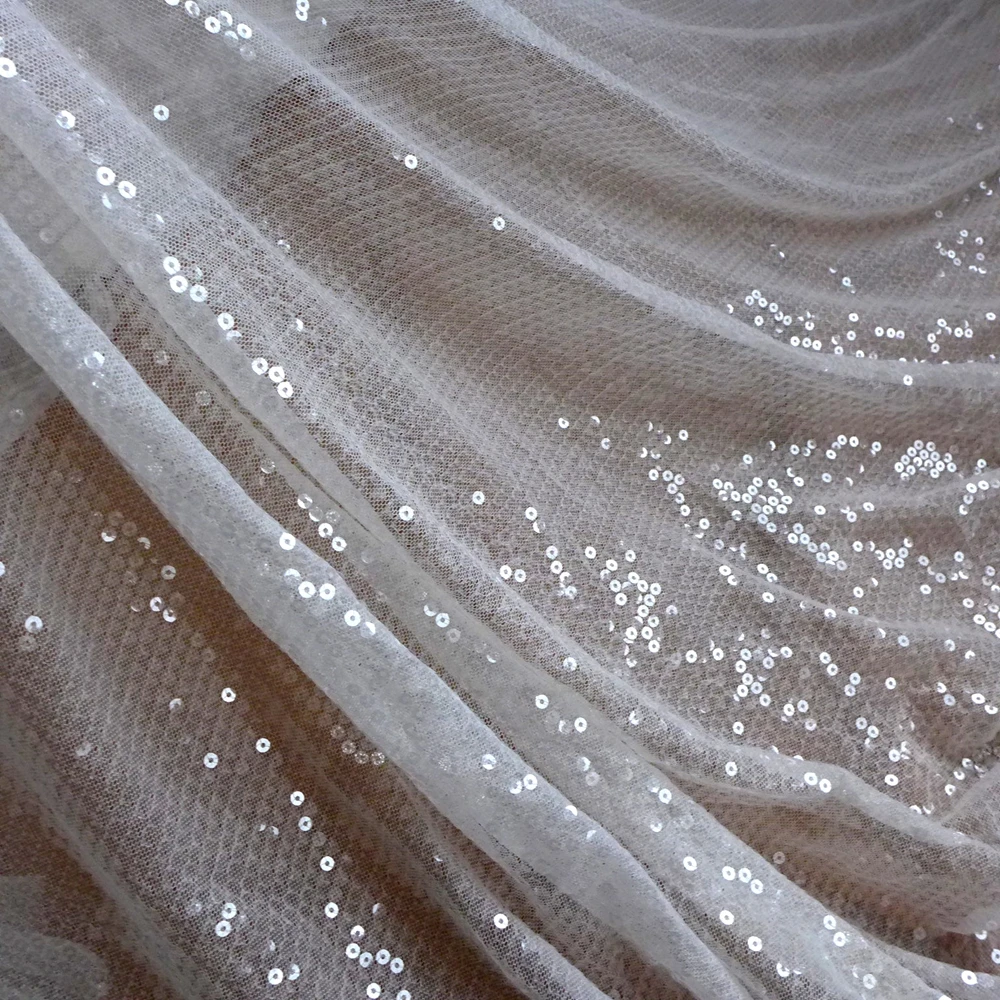 

HelluyerDc прозрачные блестки белого цвета, тюлевая кружевная ткань с вышивкой для одежды, можно использовать как подкладку, это блестящая во дворе.