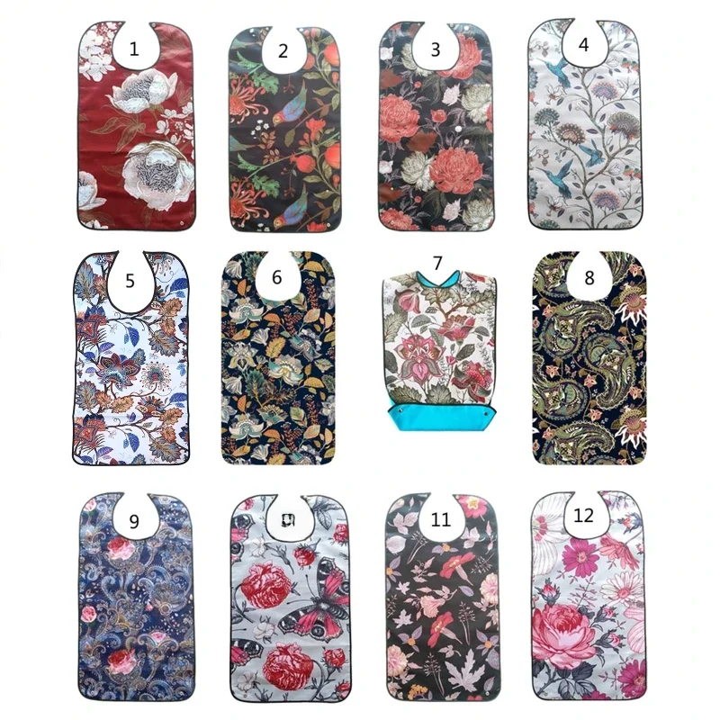 Bavoir Anti-huile pour adultes, en tissu pour repas, pour personnes âgées, pour citoyen avril