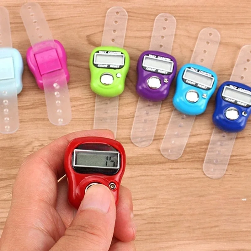 Mini compteur de doigts perle islamique 5 LED numérique compteur de comptage électronique portable Clicker compteur anneau
