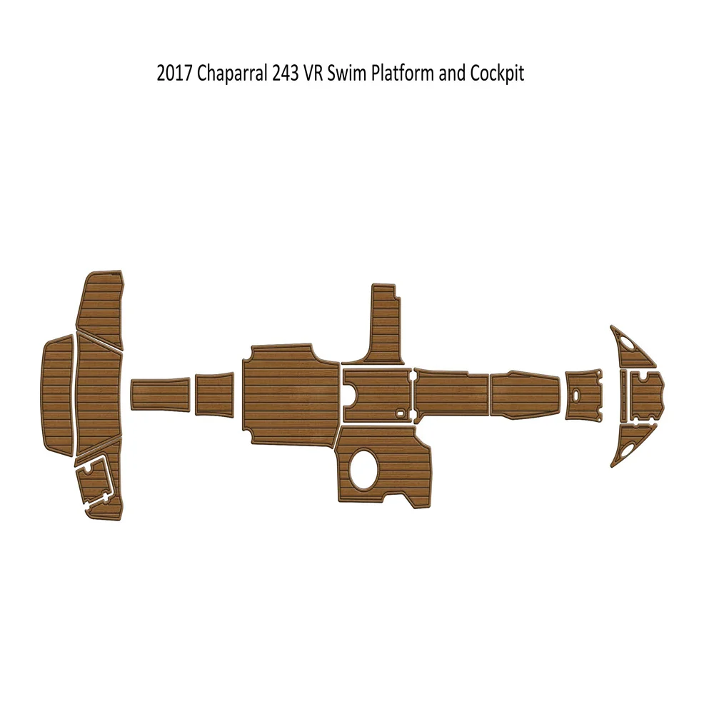 

2017 Chaparral 243 VR Swim Platform Cockpit Boat EVA Foam Faux Teak Floor Pad