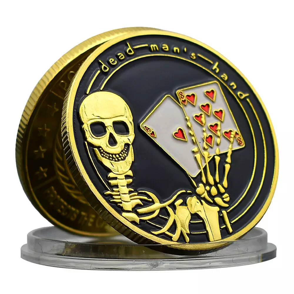 Skeleton Finger Poker Casino Chips Coin Dead-Man's-Hand Table Game Coin Poker Card Guard Luck Challenge Chip Token Coin