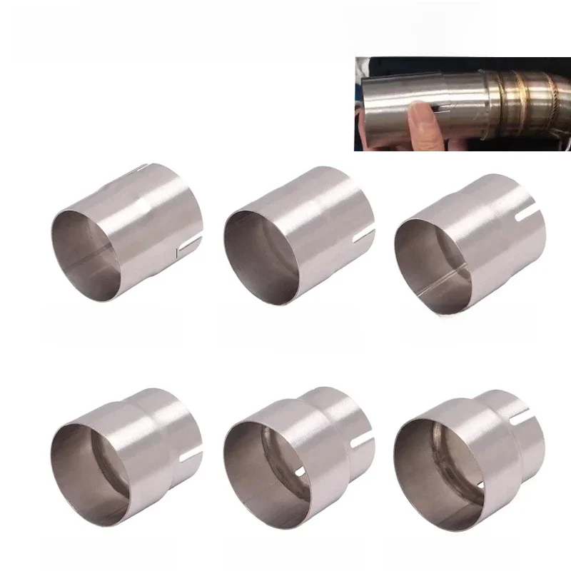 Universeller Motorrad-Auspuffadapter Escape 52 mm 54 mm 56 mm 58 mm 62 mm 64 bis 51 mm Rohrverbindung Reduzierstück Schalldämpfer Edelstahl