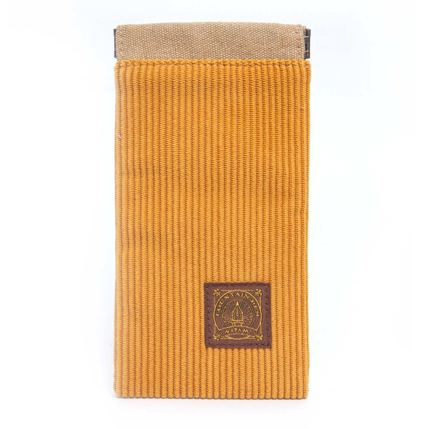 Etui na pióra wieczne NATAMI, 3 przegródki, retro, żółte — zdjęcie produktu 3