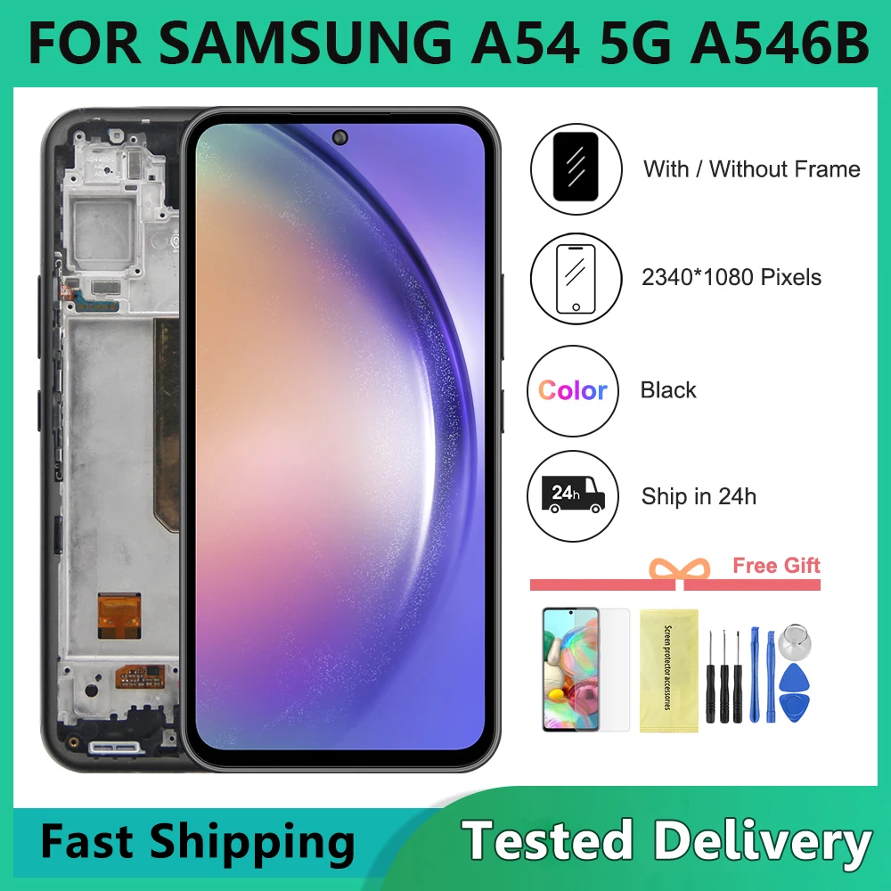 

6.4'' For AMOLED For Samsung A54 5G A546B LCD Display Touch Screen Digitizer Assembly For Samsung A546E A546U