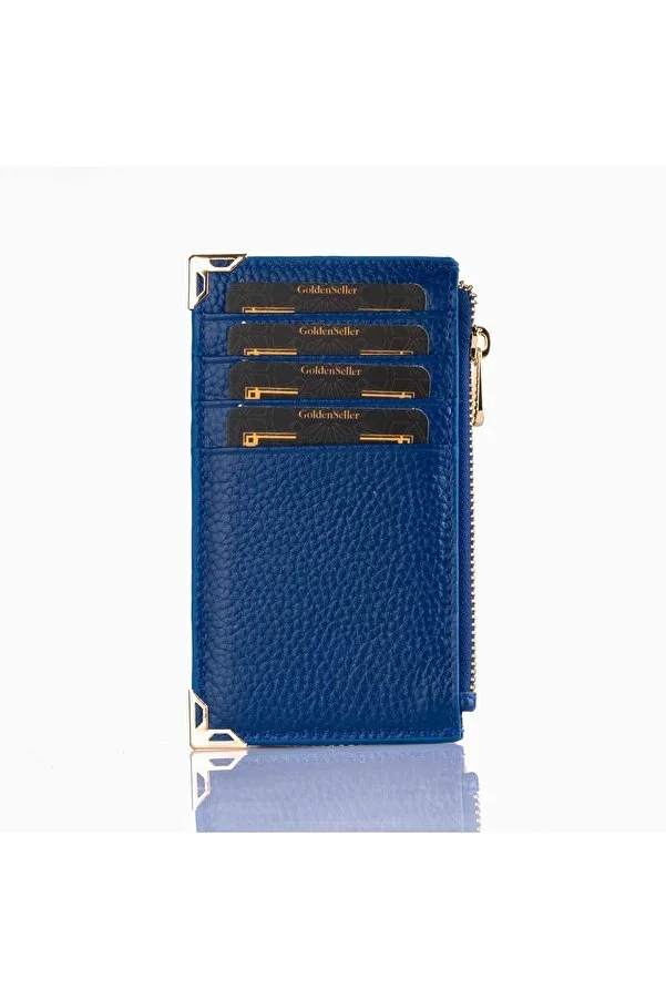 Genuine Leather Women's Mini Small Wallet - Card Holder Zippered