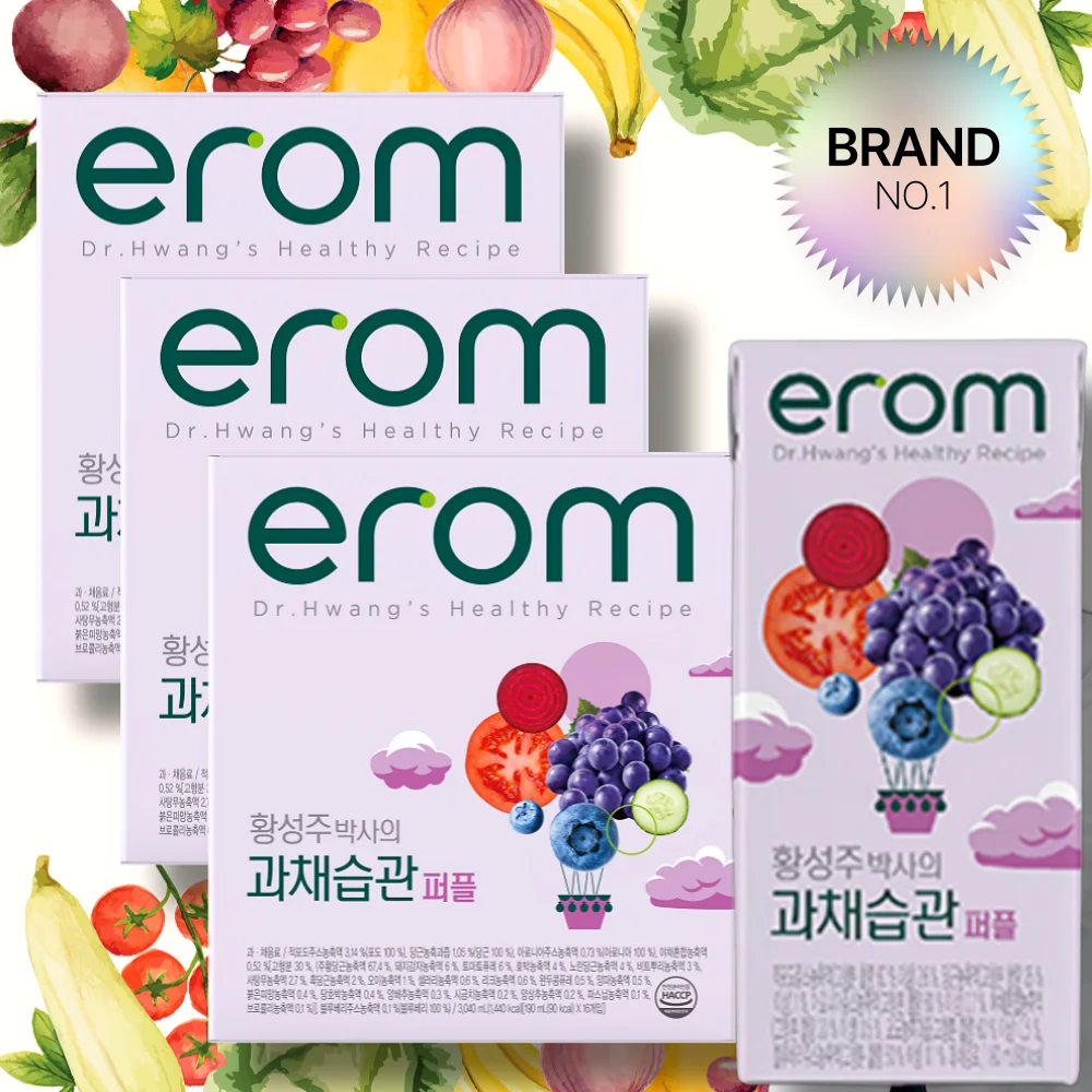 [1st place in fruit juice] Lee Rom Fruit Beverage Purple 190ml x 16 pack, 32 pack, 38 pack / Pack Beverage